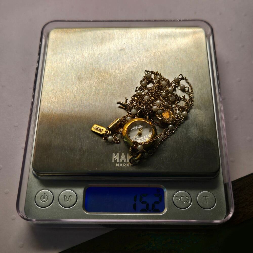 Vintage Signed 1928 Jewelry Co Watch Necklace - Victorian Revival - Picture 9 of 12